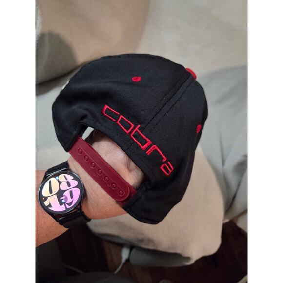 NEW Puma COBRA GOLF Snapback Hat Black Bio Cell Red 110 Flex Fit - Picture 3 of 10
